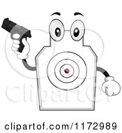 Poster, Art Print Of Target Shooting Mascot Holding A Gun
