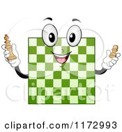 Poster, Art Print Of Green Chess Board Mascot