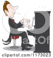 Pianist Playing Music At A Concert