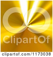 Clipart Of A Reflective Gold Background And Radial Highlights Royalty Free CGI Illustration