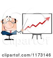 Poster, Art Print Of White Businessman Presenting A Growth Statistics Chart