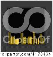 Clipart Of A Raised City Bordered With Carbon Fiber Royalty Free Vector Illustration