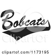 Black And White Tailsweep And Bobcats Sports Team Text