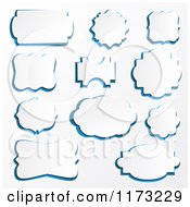 Clipart Of A Frames With Blue Outlines On Shaded White Royalty Free Vector Illustration by vectorace