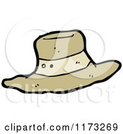 Cartoon Of A Brown Hat Royalty Free Vector Illustration