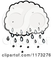 Cartoon Of Raincloud Royalty Free Vector Illustration