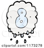 Poster, Art Print Of Raincloud With Number Eight