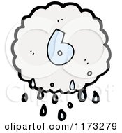 Poster, Art Print Of Raincloud With Number Six