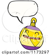 Poster, Art Print Of Christmas Ornament With Conversation Bubble