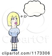 Poster, Art Print Of Blonde Woman With Conversation Bubble