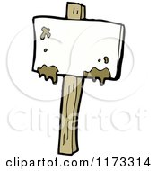 Poster, Art Print Of Muddy Blank Sign Post