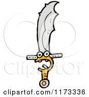 Cartoon Of A Knife Royalty Free Vector Clipart