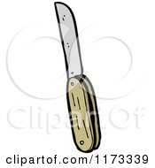 Cartoon Of A Pocket Knife Royalty Free Vector Clipart by lineartestpilot