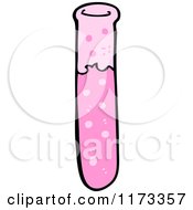 Cartoon Of A Test Tube Royalty Free Vector Clipart by lineartestpilot