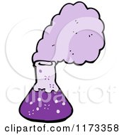 Cartoon Of A Science Beaker Royalty Free Vector Clipart by lineartestpilot