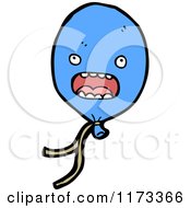 Poster, Art Print Of Blue Balloon Mascot