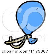 Cartoon Of A Blue Balloon Royalty Free Vector Clipart