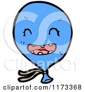Cartoon Of A Blue Balloon Mascot Royalty Free Vector Clipart