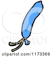 Cartoon Of A Blue Balloon Royalty Free Vector Clipart