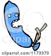 Cartoon Of A Blue Balloon Mascot Royalty Free Vector Clipart