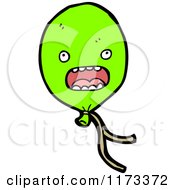 Poster, Art Print Of Green Balloon Mascot