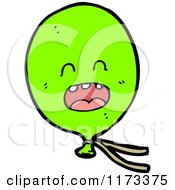 Poster, Art Print Of Green Balloon Mascot