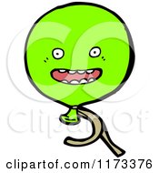 Poster, Art Print Of Green Balloon Mascot