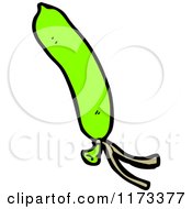 Cartoon Of A Green Balloon Royalty Free Vector Clipart by lineartestpilot
