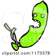 Cartoon Of A Green Balloon Mascot Royalty Free Vector Clipart by lineartestpilot