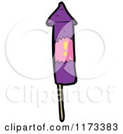 Cartoon Of A Rocket Firework Royalty Free Vector Clipart