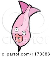 Cartoon Of A Pink Rocket Royalty Free Vector Clipart