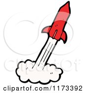 Cartoon Of A Rocket Royalty Free Vector Clipart