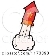 Cartoon Of A Rocket Royalty Free Vector Clipart
