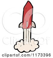 Cartoon Of A Rocket Royalty Free Vector Clipart