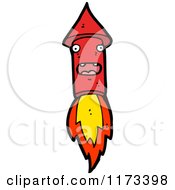 Cartoon Of A Firework Rocket Royalty Free Vector Clipart