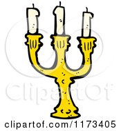Cartoon Of A Candle Holder Royalty Free Vector Clipart by lineartestpilot