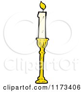 Cartoon Of A Candle Royalty Free Vector Clipart by lineartestpilot