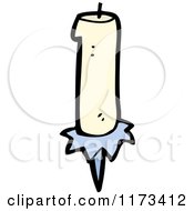 Cartoon Of A Candle Royalty Free Vector Clipart
