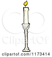 Cartoon Of A Candle Stick Royalty Free Vector Clipart