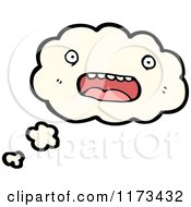 Cartoon Of A Cloud Mascot Royalty Free Vector Clipart
