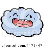 Cartoon Of A Cloud Mascot Royalty Free Vector Clipart