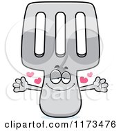 Poster, Art Print Of Loving Spatula Mascot Wanting A Hug