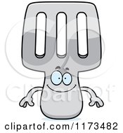 Cartoon Of A Happy Spatula Mascot Royalty Free Vector Clipart