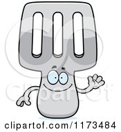 Poster, Art Print Of Waving Spatula Mascot