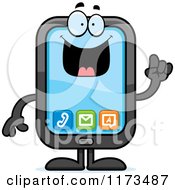Poster, Art Print Of Smart Smart Phone Mascot With An Idea
