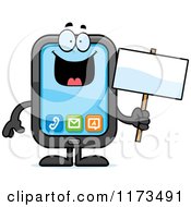 Poster, Art Print Of Happy Smart Phone Mascot