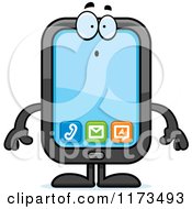 Poster, Art Print Of Surprised Smart Phone Mascot
