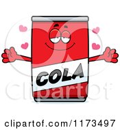 Cartoon Of A Loving Cola Mascot Wanting A Hug Royalty Free Vector Clipart by Cory Thoman