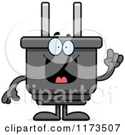 Poster, Art Print Of Smart Electric Plug Mascot With An Idea