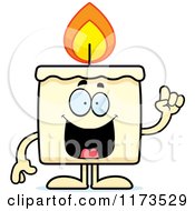 Poster, Art Print Of Smart Candle Mascot With An Idea